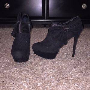 Very high sexy bow tie booties
